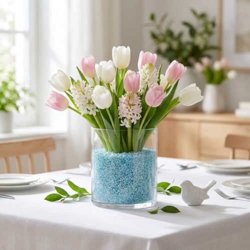 Granulés décoratifs en marbre bleu clair 2-3 mm - Sachet de 2 kg | Floristik24.fr