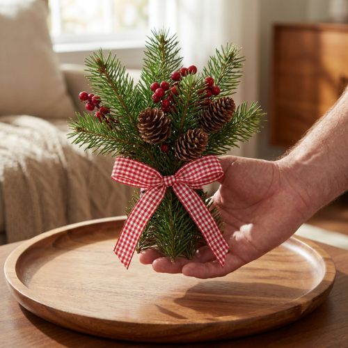 Ruban cadeau rouge à carreaux avec bord renforcé 15 mm x 20 m | Floristik24.fr