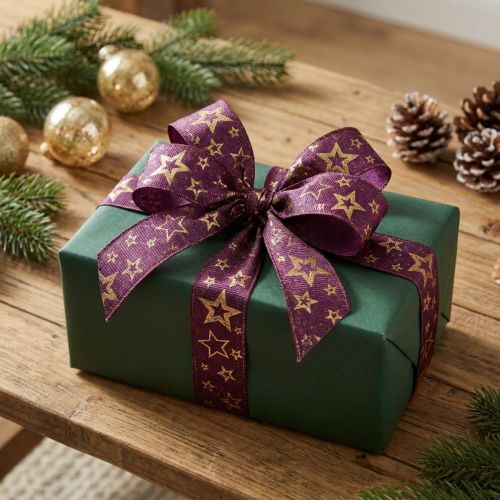 Ruban Etoile Ruban Noël Violet