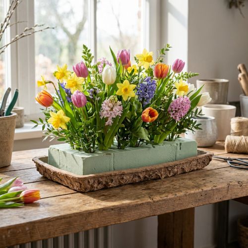 Socle Oasis Biolit pour briques de mousse florale 25×14×2cm, lot de 11 - Accessoires de fleuriste pour compositions florales durables | Floristik24.fr