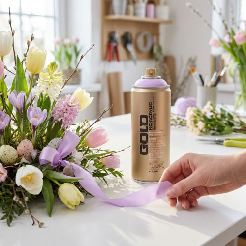 Article Lac en spray acryl couleur Safrankrokus 400 ml Montana Gold