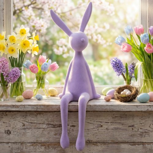 Kantenhocker lapin violet 56 cm - Décoration de Pâques | Floristik24.fr
