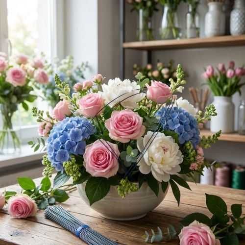 Fil de fleuriste métallisé bleu 1,6 mm x 280 mm – 2,5 kg | Floristik24.fr