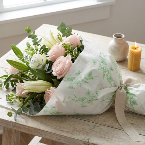 Rouleau de papier soie motif lierre vert 50 cm 5 kg | Floristik24.fr