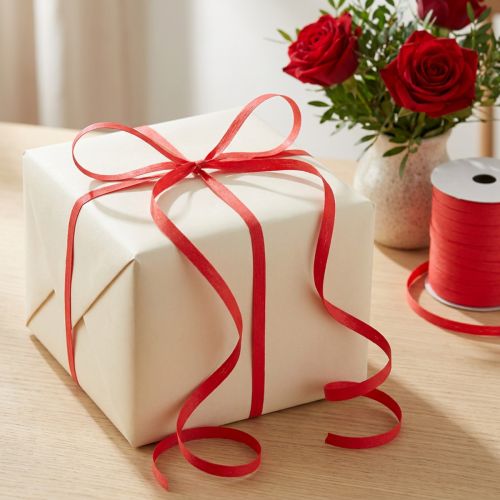 Article Kräuselband rouge durable pour emballage cadeau rouleau 10 mm 100 m