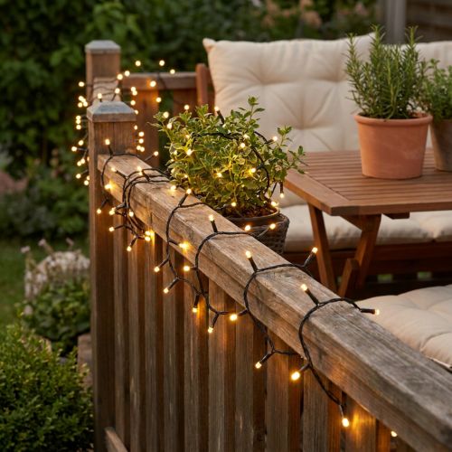 Article Guirlande LED 80 Lumières 6 mètres Intérieur et Extérieur Lumière Blanc Chaud