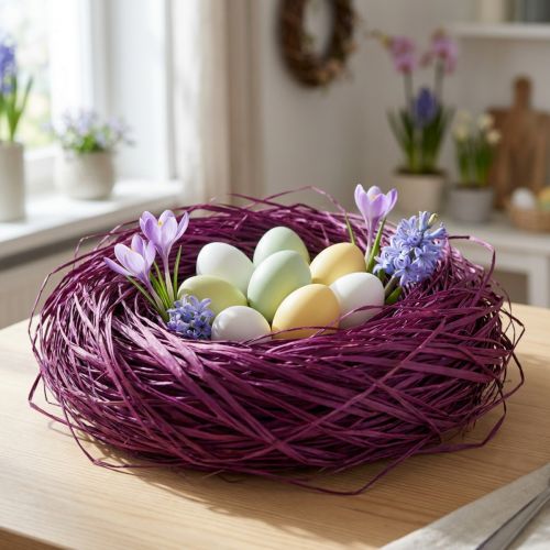 Deko Bast Naturel pour Loisirs Créatifs, 300 g, Violette | Floristik24.fr