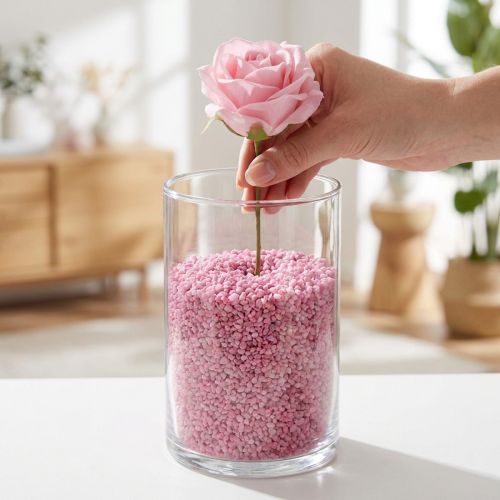 Granulés décoratifs roses en marbre 2 à 3 mm – 2 kg | Floristik24.fr