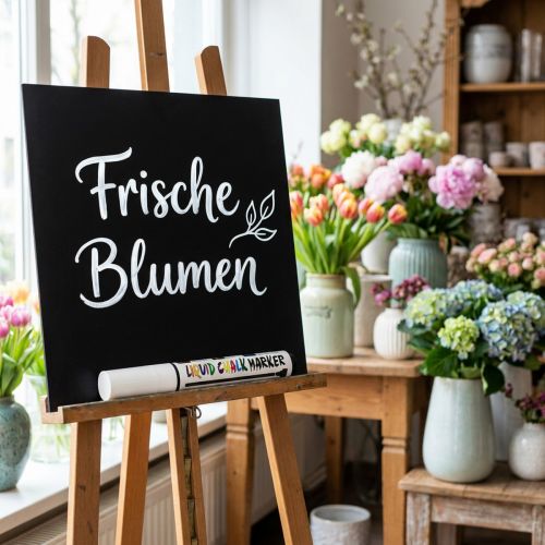 Marqueur Craie Liquide Blanc Effaçable à l’Eau 15 mm | Floristik24.fr