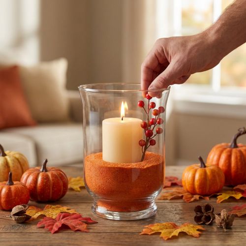 Sable décoratif orange 0,1 mm à 0,5 mm – 2 kg | Floristik24.fr