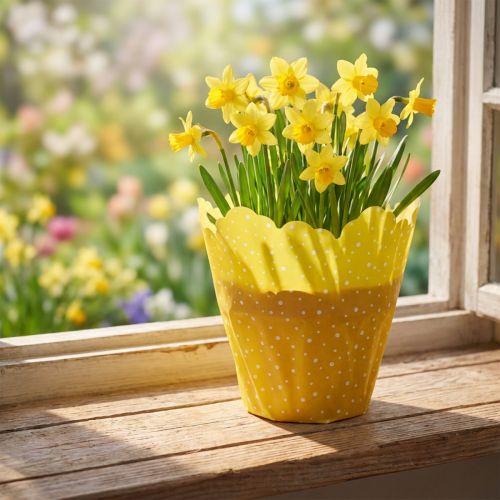 Manchettes Rondella Ø38cm jaune 50pcs | Floristik24.fr
