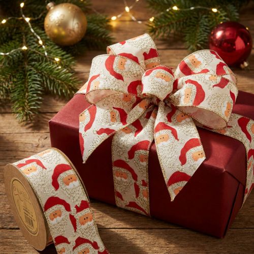 Ruban décoratif Père Noël 60 mm 10 m | Floristik24.fr