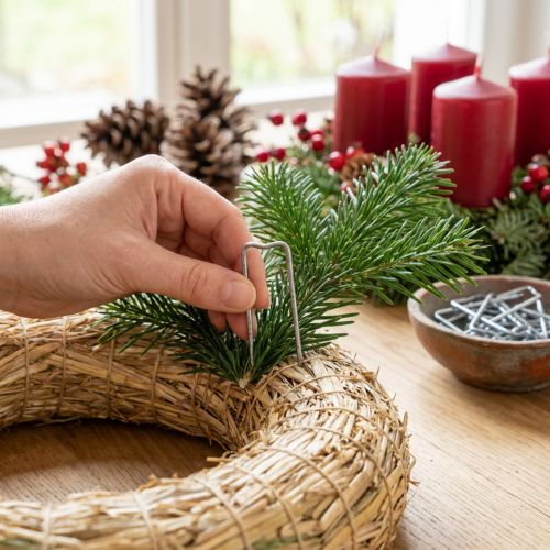Épingles en Métal Ondulées pour Décorations Florales, 45 mm x 17 mm, 2,5 kg | Floristik24.fr