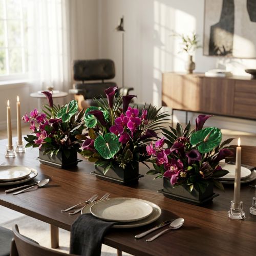 OASIS® Déco de Table Noire Mini Mousse Florale Noir 4 pcs | Floristik24.fr