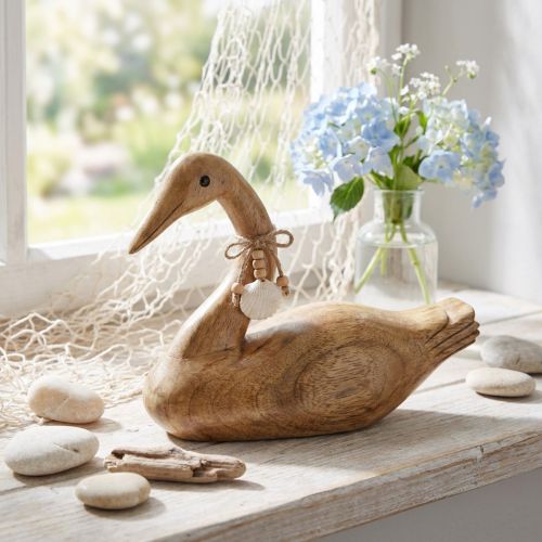 Figurine décorative en bois de manguier forme canard 29x8,5x21,5 cm | Floristik24.fr
