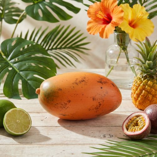 Fruit artificiel mangue déco Fruit artificiel Ø7cm L12cm | Floristik24.fr