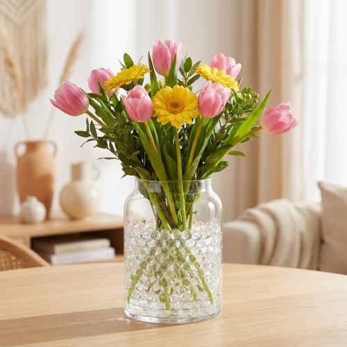Billes décoratives transparentes pour plantes 8–12 mm 500 ml | Floristik24.fr