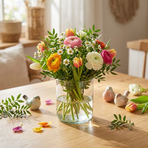Vase en verre transparent, Ø 9