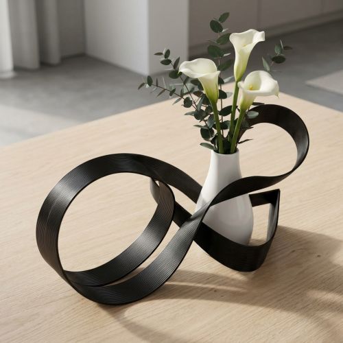 Fil plat en aluminium noir 5 mm x 10 m pour décoration et bricolage | Floristik24.fr