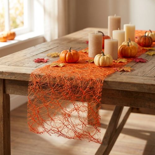 Article Chemin de table Sizotwist orange 30 cm x 5 m