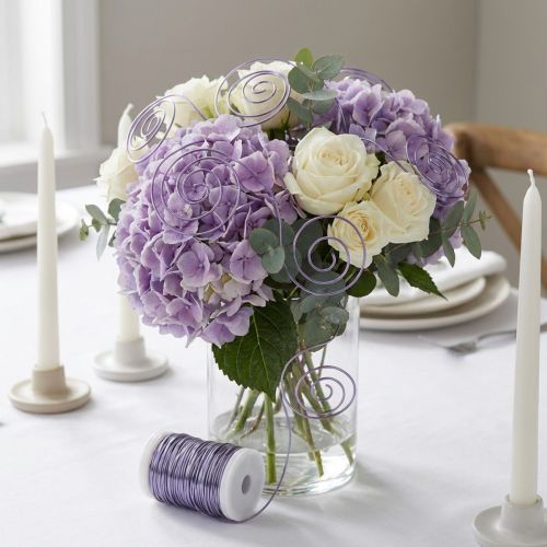 Fil métallique décoratif violet - 50 m | Floristik24.fr