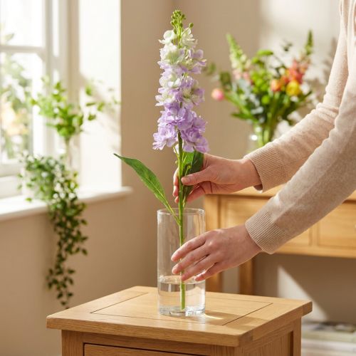 Branche de Levkoje Artificielle 78 cm Lilas | Floristik24.fr
