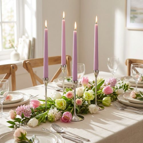 Bougies coniques Bougies Wenzel lilas 250/23mm 12 pcs | Floristik24.fr