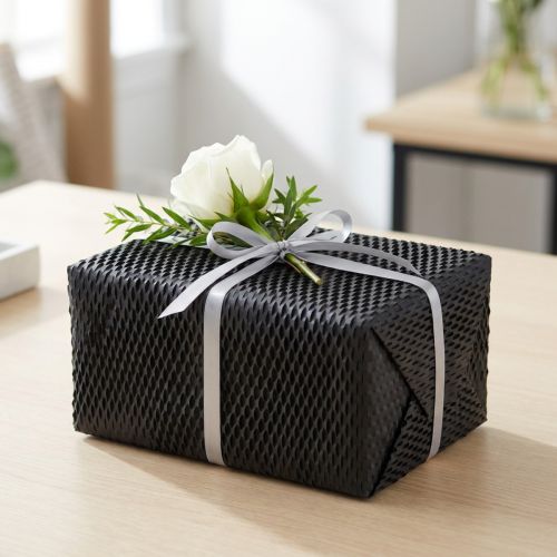 Rouleau de papier alvéolé noir 50,5 cm x 25 m | Floristik24.fr