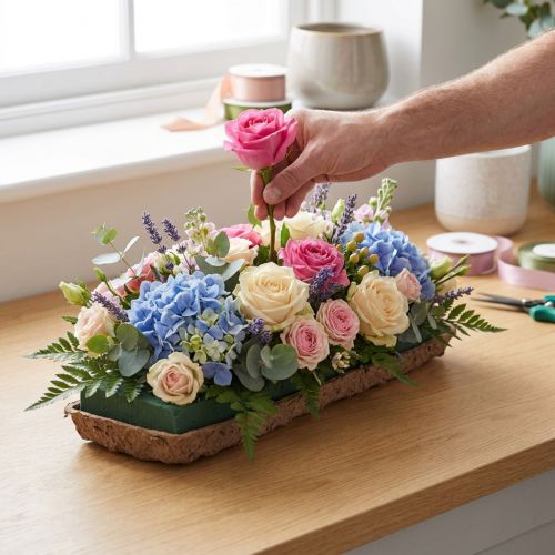 Plateau en papier recyclé pour 2 blocs de mousse florale 48×13×2 cm - Lot de 7 | Floristik24.fr