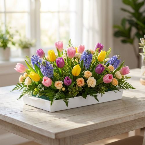 Plateau de fixation blanc pour compositions florales 23x11x2,5cm - Lot de 25 | Floristik24.fr