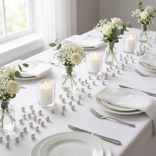 Perles décoratives argentées 10 mm - Lot de 115 | Floristik24.fr