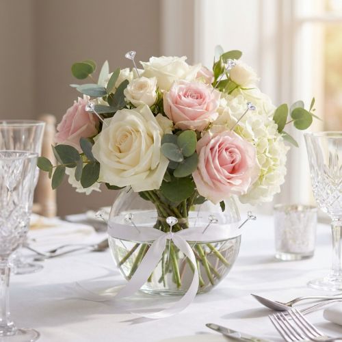 Épingles décoratives transparentes effet diamant Ø6 mm – Lot de 85 | Floristik24.fr