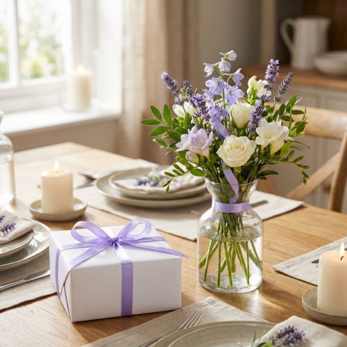 Ruban décoratif en satin violet clair, ruban cadeau 6 mm, 50 m | Floristik24.fr