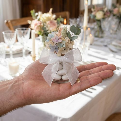 Ruban en organza blanc 40 mm x 50 m avec bord tissé | Floristik24.fr