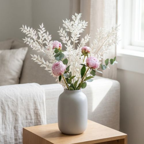 Branches de Ruscus branches décoratives fleurs séchées blanchies 10 pcs | Floristik24.fr