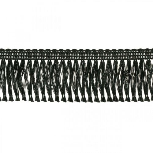 Article Ruban à Franges, Garniture Cordonet, Franges Leonean Noir W4cm L25m