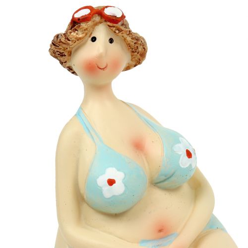 Floristik24 Femmes avec tabouret bord de bikini décoration d&#39;été 15cm 2pcs