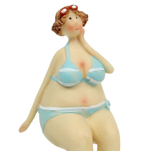 Floristik24 Femmes avec tabouret bord de bikini décoration d&#39;été 15cm 2pcs