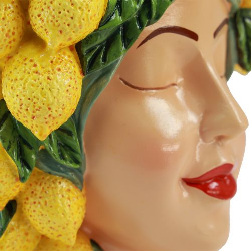 Article Cache-pot buste de femme décoration citron Méditerranée H21,5cm
