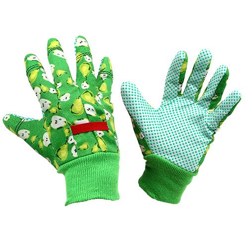 Floristik24 Gants femme Kixx taille 8 verts avec motif