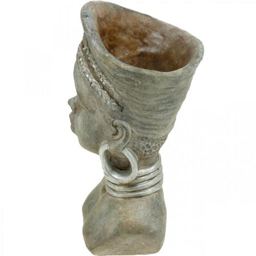 Floristik24 Tête de plante buste femme africaine pot de fleurs en céramique H29cm