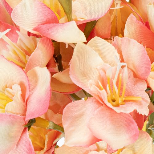 Article Branche fleurie décorative de lys du Pérou pour compositions intemporelles, 33 cm, lot de 6