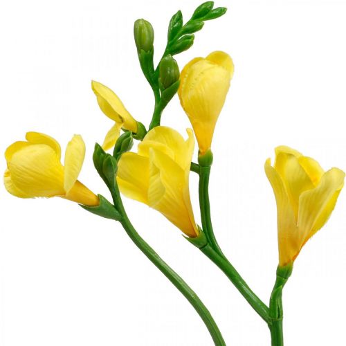 Floristik24.fr Freesias, fleurs artificielles, freesias en bouquet jaune  L64cm 6pcs - acheter pas cher en ligne