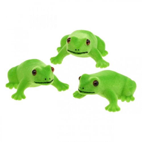 Article Grenouille décoration figure verte décoration de table décoration vitrine 7.5cm 9pcs