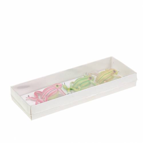 Article Grenouilles décoratives triées avec fil 7cm 3pcs