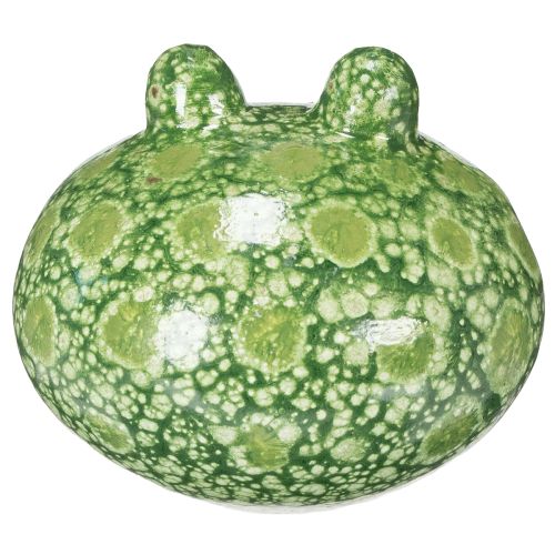 Article Figurine décorative de grenouille pour une décoration ludique de la maison et du jardin, verte, 11 cm, lot de 2