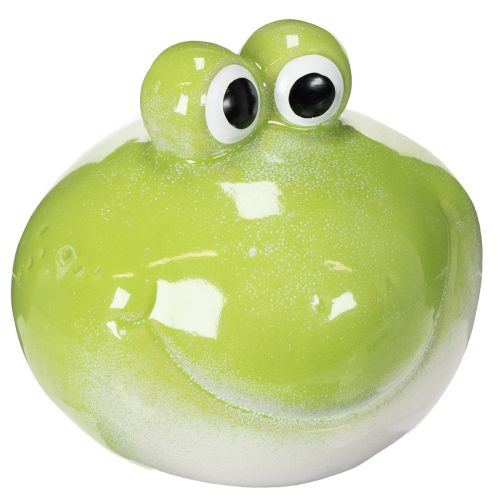 Figurine décorative grenouille, adorable figurine en céramique pour décorer une table de salon, 18 cm