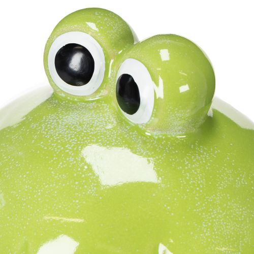 Article Figurine décorative grenouille, adorable figurine en céramique pour décorer une table de salon, 18 cm