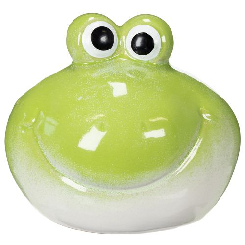 Article Figurine décorative grenouille, adorable figurine en céramique pour décorer une table de salon, 18 cm