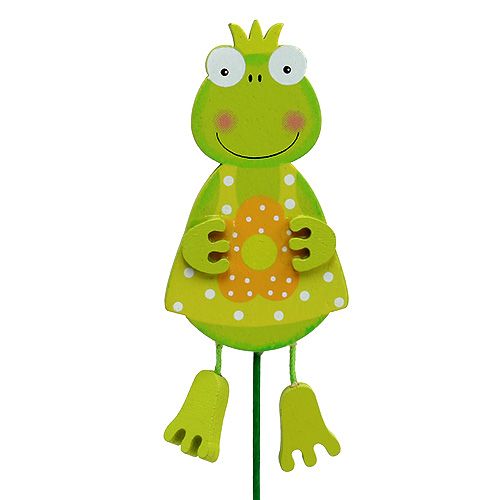 Floristik24 Fille grenouille avec fleur verte 11,5cm 15pcs